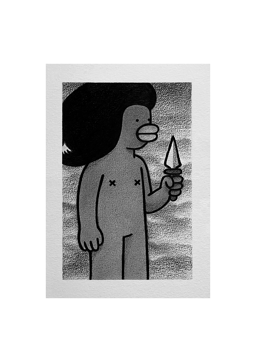 'Knife up' - ORIGINAL DRAWING